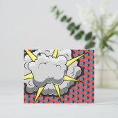Pop-Art-Comic-Stil-Explosion Postkarte (Stehend Vorderseite)