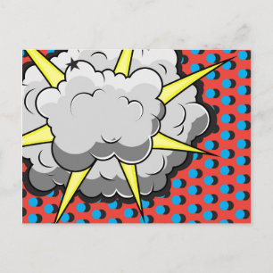 Pop-Art-Comic-Stil-Explosion Postkarte