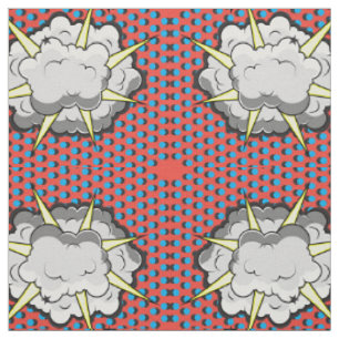Pop-Art-Comic-Stil-Explosion Stoff
