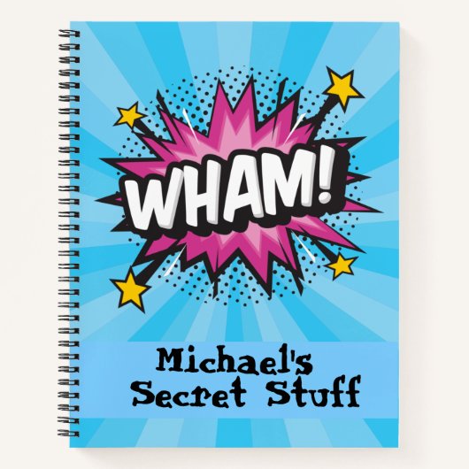 Pop Art Comic Stil personalisiert Notebook Notizblock (Vorderseite)