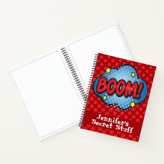 Pop Art Comic Stil personalisiert Notebook Notizblock (Innenseite)
