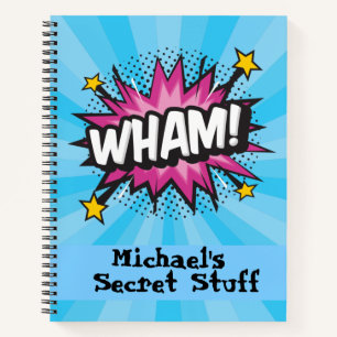 Pop-Art-Comic-Stil personalisiertes Notizbuch