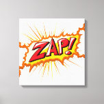 Pop Art Comic Stil Zap! Leinwanddruck<br><div class="desc">This retro comic style Zap! is perfect for any super hero collector or fan boy. Bright graphics have hard lines & bold coloring.</div>