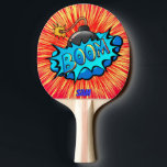 Pop Art Comic Style Bomb Boom! Personalisiert Tischtennis Schläger<br><div class="desc">Dieses Retro-Comic Stil Boom! ist perfekt für jeden Super-Held-Sammler oder Fanboy. Die hellen Grafiken haben harte Linien und kühnen Farbton.</div>