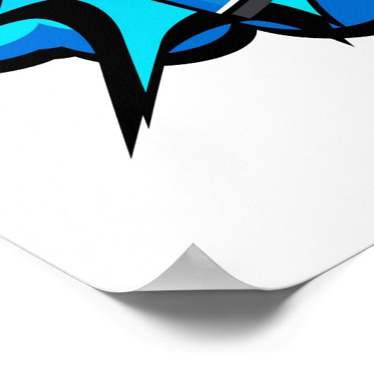 Pop Art Comic Style Bomb Boom! Poster (Ecke)