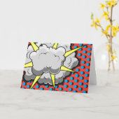 Pop Art Comic Style Explosion Karte (Gelbe Blume)