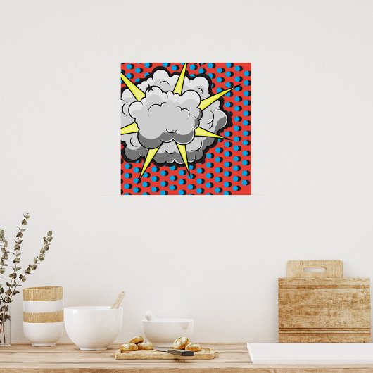 Pop Art Comic Style Explosion Poster (Küche)