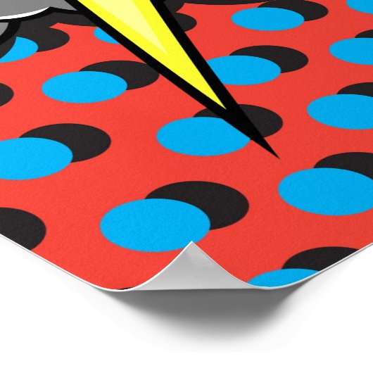 Pop Art Comic Style Explosion Poster (Ecke)