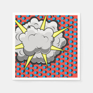 Pop Art Comic Style Explosion Serviette