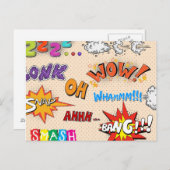 Pop Art Comic Style Ha Ha Ha! Postkarte (Vorne/Hinten)