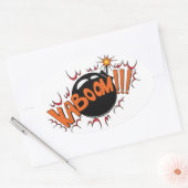 Pop Art Comic Style KaBoom! Ovaler Aufkleber (Umschlag)