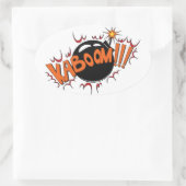 Pop Art Comic Style KaBoom! Ovaler Aufkleber (Tasche)