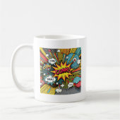 Pop Art Comic Tasse - Fun Retro Design (Links)