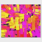 Pop Art Confetti Geschenkpapier (Flach)