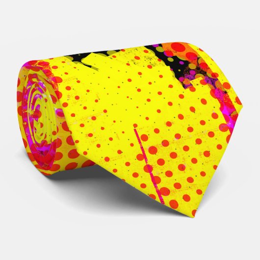 Pop Art Confetti Krawatte (Gerollt)