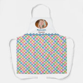 Pop Art Cookies Farbenfrohe Macarons Foto Grand Schürze (Vorderseite)