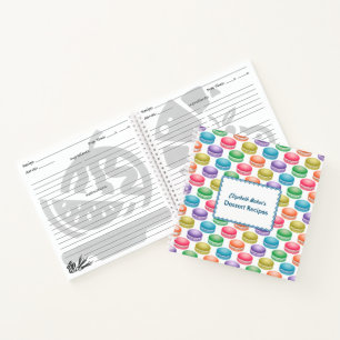 Pop Art Cookies Farbenfrohe Macarons Personalisier Notizblock