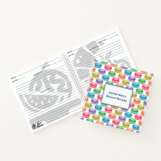 Pop Art Cookies Farbenfrohe Macarons Personalisier Notizblock