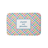 Pop Art Cookies Farbige Macarons Badematte (Vorderseite)