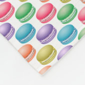 Pop Art Cookies Farbige Macarons Fleecedecke (Ecke)