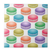 Pop Art Cookies Farbige Macarons Fliese (Vorderseite)