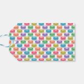 Pop Art Cookies Farbige Macarons Geschenkanhänger (Rückseite Horizontal)