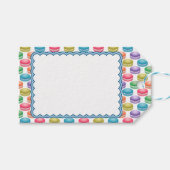 Pop Art Cookies Farbige Macarons Geschenkanhänger (Vorderseite (Horizontal))