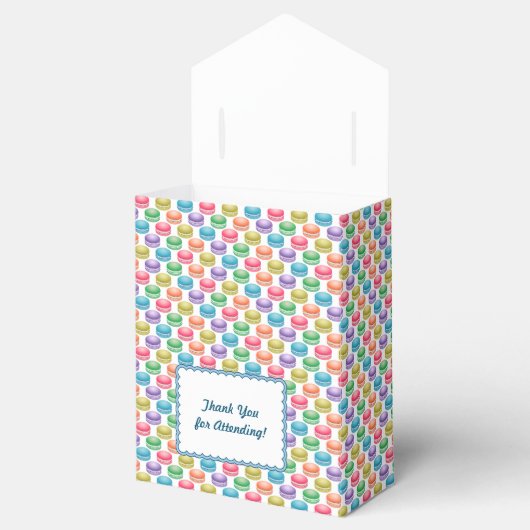 Pop Art Cookies Farbige Macarons Geschenkschachtel (Geöffnet)