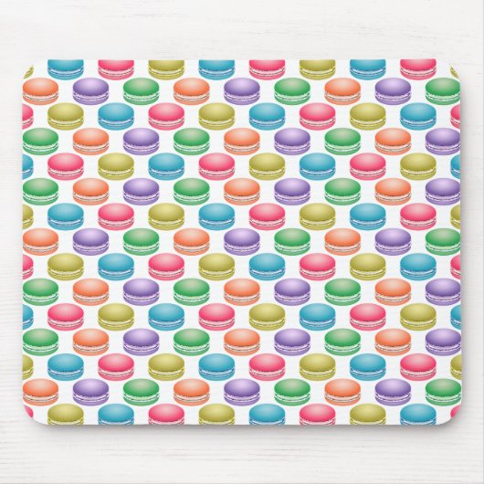 Pop Art Cookies Farbige Macarons Mousepad (Vorne)