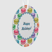 Pop Art Cookies Farbige Macarons Ornament (Vorderseite)