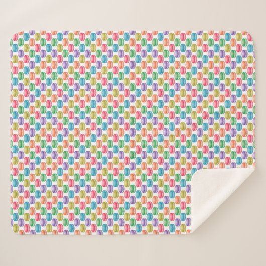 Pop Art Cookies Farbige Macarons Sherpadecke (Vorderseite (Horizontal))