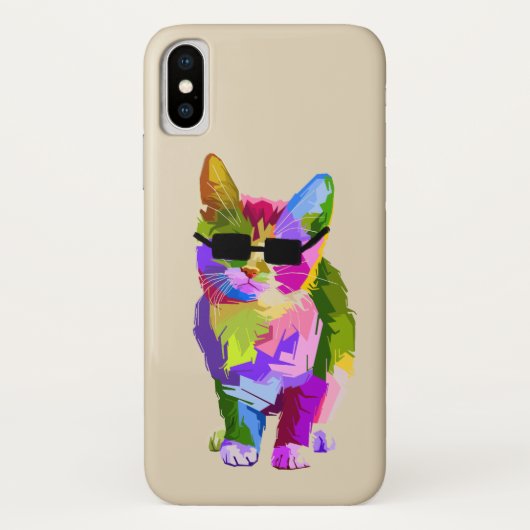 Pop Art cool Cat Kitty Art Case-Mate iPhone Hülle (Rückseite)