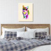 Pop Art cool Cat Kitty Art Leinwanddruck (Insitu (Schlafzimmer))