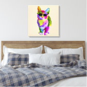 Pop Art cool Cat Kitty Art Leinwanddruck (Insitu (Schlafzimmer))