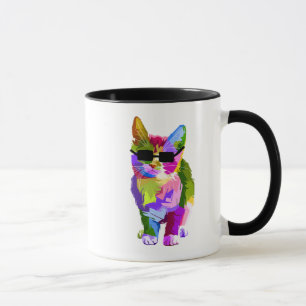 Pop Art cool Cat Kitty Art Tasse