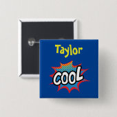 Pop Art cool Design Button (Vorne & Hinten)