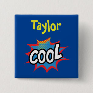 Pop Art cool Design Button