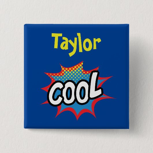 Pop Art cool Design Button (Vorderseite)
