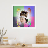 Pop Art coronation for Elizabeth II Poster (Küche)