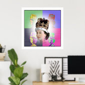 Pop Art coronation for Elizabeth II Poster (Heimbüro)
