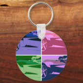 Pop Art Corvettes Schlüsselanhänger (Vorderseite)