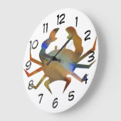 Pop Art Crab Große Wanduhr (Winkel)