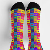 Pop Art Crabs Gemustertes Meeresfrüchte Socken (Oben)