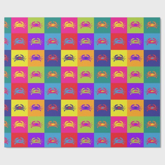 Pop Art Crabs Geschenkpapier (Flach)