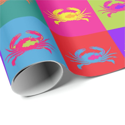 Pop Art Crabs Geschenkpapier (Rolleneckpunkt)