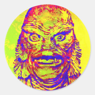 Pop Art Creation Runder Aufkleber