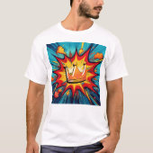 Pop Art Crown mit explosionsartiger Comic Style De T-Shirt (Vorderseite)