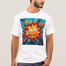 Pop Art Crown mit explosionsartiger Comic Style De T-Shirt