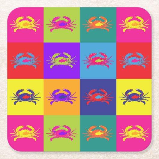 Pop Art Crustaceans Colorado Rechteckiger Pappuntersetzer (Vorderseite)