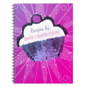 Pop Art cupcake Backen Rezept Notebook Notizblock (Vorderseite)